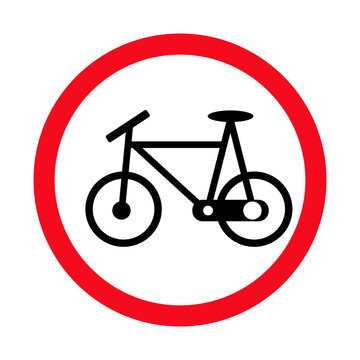 Vector no bicycle sign
