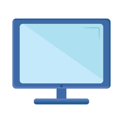 Modern computer monitor symbol flat screen design