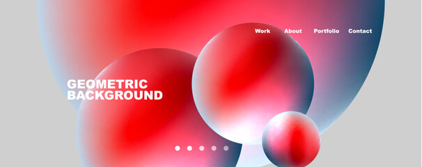 Round shapes and circles geometric abstract background. Vector Illustration For Wallpaper, Banner, Background, Card, Book Illustration, landing page