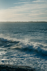 ocean view from peniche, portugal at sunset