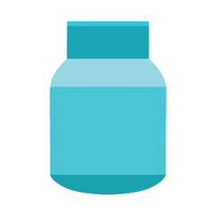 Medicine container with pills and liquid inside