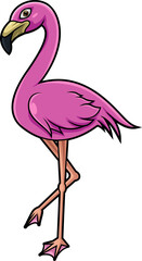Cute flamingo mascot