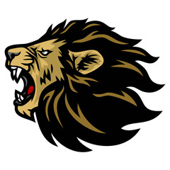Lion Roar Logo Design Sports Mascot Template