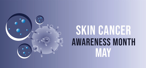 Skin cancer awareness month may. template  background, banner, card, poster. vector illustration.