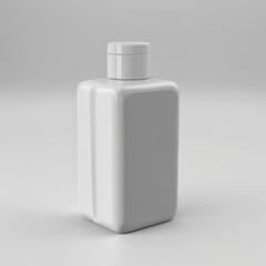 white soap bottle dispenser template isolated square , white background, 3d bottle mockup with shadows, cosmetics spray pump container, generative ai