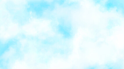 Beautiful views of blue sky, white clouds arranged randomly. Vector illustrator