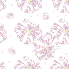 Fototapeta na wymiar Seamless Flowers Pattern