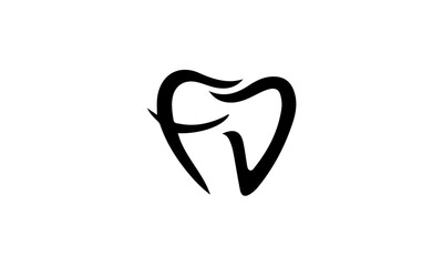 Obraz premium tooth icon on white