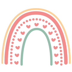 Rainbow Boho Shape illustration for decoration Web Design, Poster, Brochure, Printing, Advertisement, etc.
