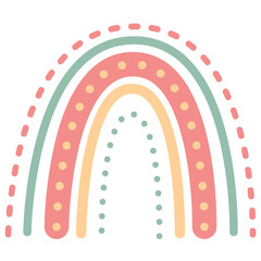 Rainbow Boho Shape illustration for decoration Web Design, Poster, Brochure, Printing, Advertisement, etc.
