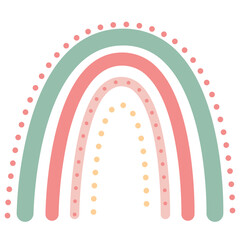 Rainbow Boho Shape illustration for decoration Web Design, Poster, Brochure, Printing, Advertisement, etc.
