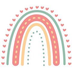 Rainbow Boho Shape illustration for decoration Web Design, Poster, Brochure, Printing, Advertisement, etc.
