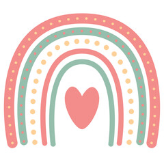 Rainbow Boho Shape illustration for decoration Web Design, Poster, Brochure, Printing, Advertisement, etc.
