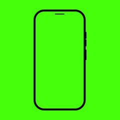 Studio shot of Smartphone with blank screen for Infographic Global Business . Front View Display. Vector illustration. PNG