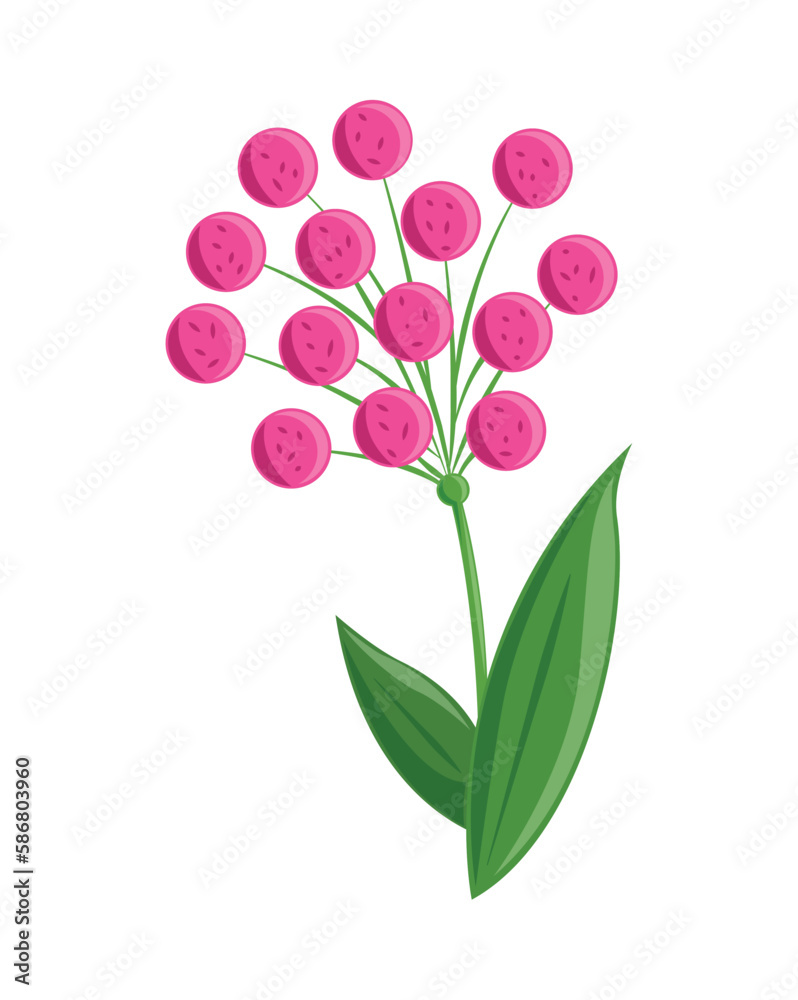 Sticker flowers bunch spring icon