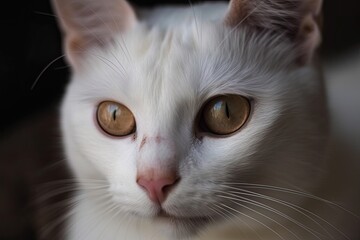 Cat makes eye contact with the camera. Generative AI