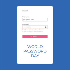 World Password day banner design template