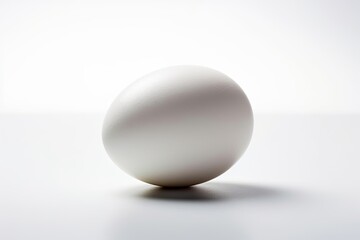 white egg on a wooden surface. Generative AI