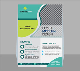 Obraz premium Corporate Business a4 vector Flyer Design for Company promotion poster brochure or brochure cover layout,annual report,and advertise.