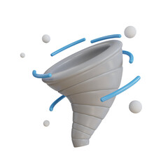ealistic tornado swirl. 3d illustration of Tornado. Weather icon