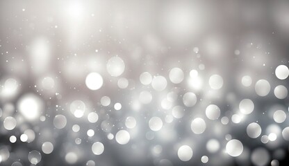 White lights background texture abstract Christmas decoration. Bright winter sparkle silver bokeh, 3d rendering of Generative Ai.
