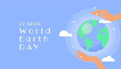 World earth day concept, hands holding globe