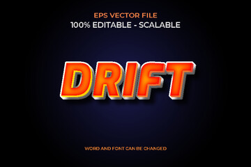 Editable 3d Realistic Drift Text Effect 