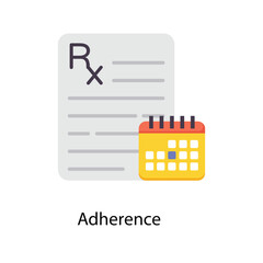 Adherence  Vector Flat Icons. Simple stock illustration stock