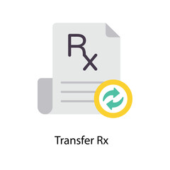 Transfer Rx Vector Flat Icons. Simple stock illustration stock
