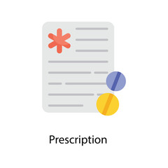 Prescription  Vector Flat Icons. Simple stock illustration stock - obrazy, fototapety, plakaty