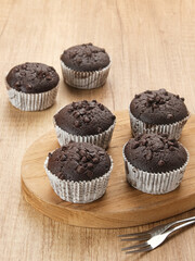 Delicious Chocolate Muffins with choco chips
