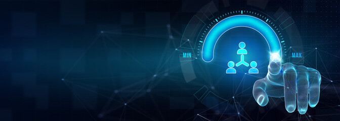 Business, Technology, Internet and network concept. Human Resources HR management recruitment employment headhunting concept. 3d illustration