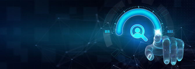 Business, Technology, Internet and network concept. Human Resources HR management recruitment employment headhunting concept. 3d illustration