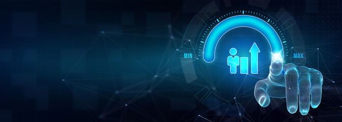 Business, Technology, Internet and network concept. Human Resources HR management recruitment employment headhunting concept. 3d illustration