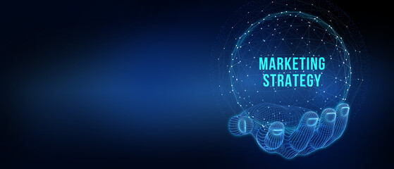 Business, Technology, Internet and network concept. Digital Marketing content planning advertising strategy concept. 3d illustration
