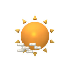 Weather icon isolated 3d render illustration