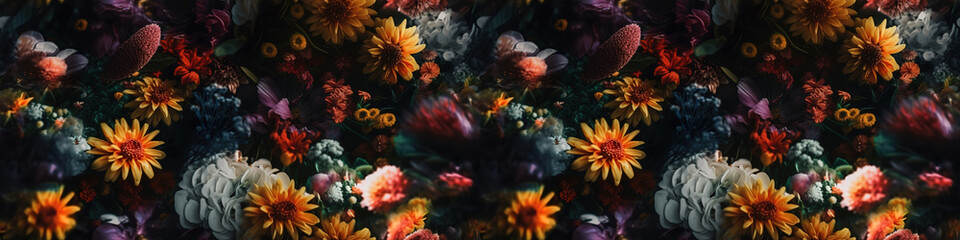 Fototapeta na wymiar Aesthetically pleasing wallpaper featuring a stunning arrangement of colorful flowers.