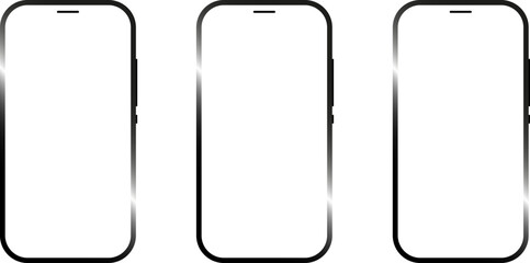 Realistic smartphone mockup. Device UI UX mockup for presentation template. Stock royalty free vector illustration. PNG