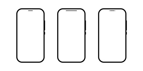 Realistic smartphone mockup. Device UI UX mockup for presentation template. Stock royalty free vector illustration. PNG