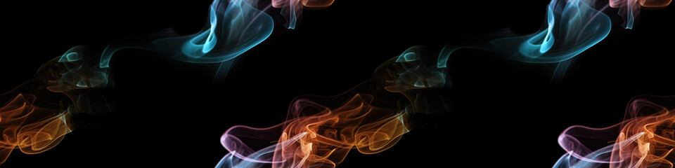 smoke on black background.