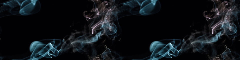 smoke on black background.