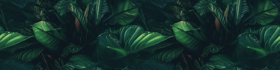 Beautiful tropical leaves background with a captivating and lush display of greenery.
