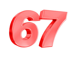 67 Red Number 