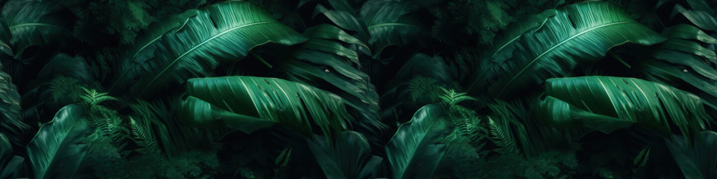 Beautiful tropical leaves background with a captivating and lush display of greenery.