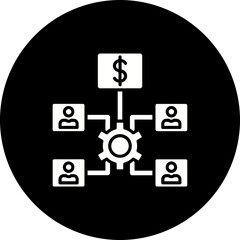Organization Glyph Inverted Icon