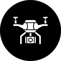 Drone Glyph Inverted Icon