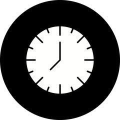 Clock Glyph Inverted Icon