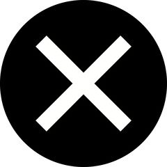 Cross Glyph Inverted Icon