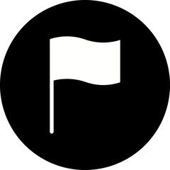 Flag Glyph Inverted Icon