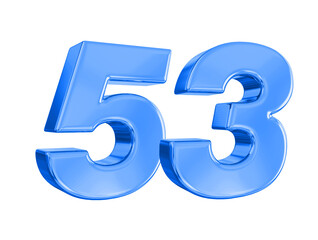 53 Blue Number 